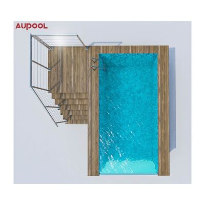 Piastra acrilica Aupool Cornice Piscina con superficie in marmo intarsiata in giada