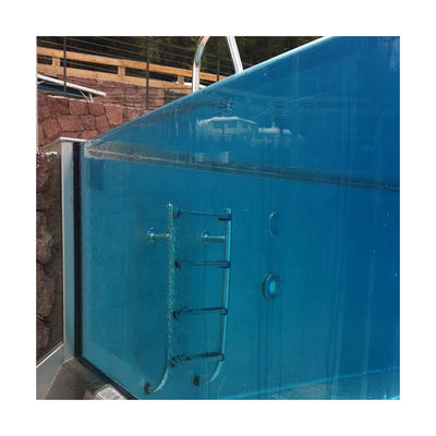 Piscine infinite in vetro in fibra di vetro Piscine a schiena Intex Piscina in poliestere blu cristallo