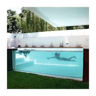 Piscine esterne prefabbricate Grande piscina in vetro acrilico trasparente per spazi sotterranei