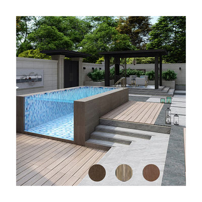 Moderna piattaforma acrilica a piattaforma rettangolare sopra terra piscina esterna prefabbricata per famiglie