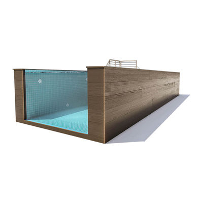 Modellazione di piscine di vetro sopra il suolo Clorinatore di sale per piscine esterne personalizzate