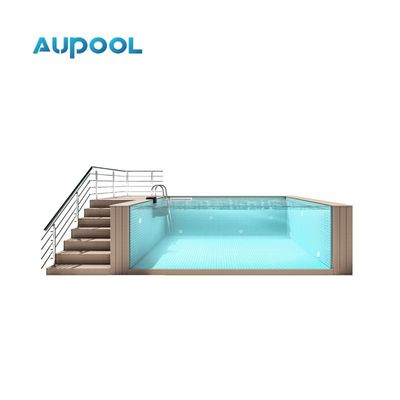 Piscina prefabbricata per famiglie con vetro trasparente a pannello acrilico