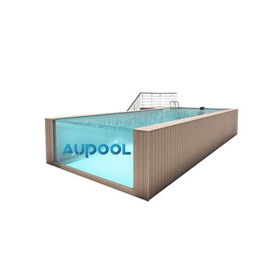 Balcone giardino Aupool piscina infinita lap in plastica trasparente poliestere
