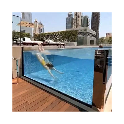 Vendita diretta di foglio acrilico per acquari di pesci rettangolari personalizzati per piscina interna