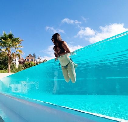 Piscine per famiglie durevoli AUPOOL Piscine da bagno in acrilico trasparente di design moderno