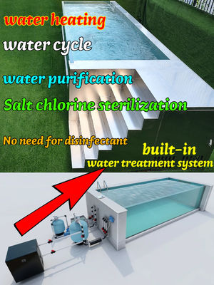 100% PMMA vergine Acrilico importato piscina infinita Container di spedizione scuola