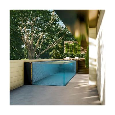 Piscine infinite all'aperto in superficie Fibra di vetro Lucite Densità acrilica 1,2 g/cm3
