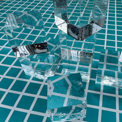 Piscine di plastica personalizzate per vista sul tetto in vetro infinito