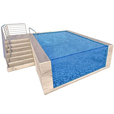 Installazione all'aperto Piscina prefabbricata acrilica di lusso su misura con certificazione TUV