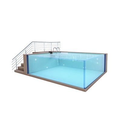 Installazione all'aperto Piscina prefabbricata acrilica di lusso su misura con certificazione TUV