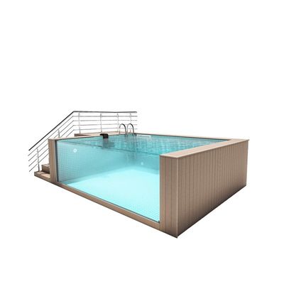 Installazione all'aperto Piscina prefabbricata acrilica di lusso su misura con certificazione TUV