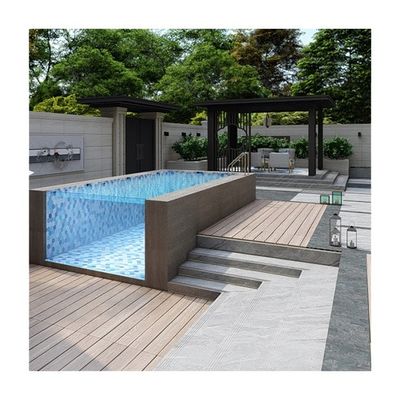 Installazione all'aperto Piscina prefabbricata acrilica di lusso su misura con certificazione TUV