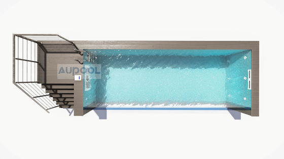 Trasparente piscina prefabbricata progettazione umanizzata e generatore di cloro di sale