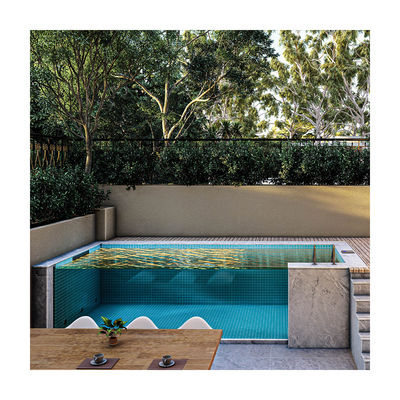Demand del cliente Piscina esterna rettangolare con materiale in fibra di carbonio e fibra di vetro