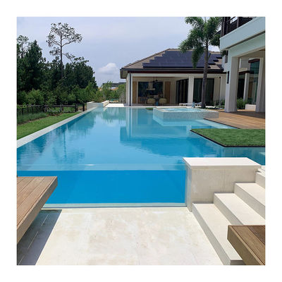 Demand del cliente Piscina esterna rettangolare con materiale in fibra di carbonio e fibra di vetro