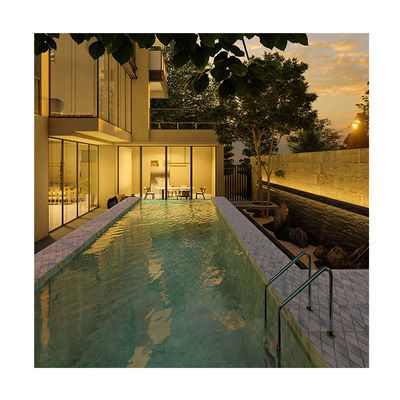 Acqua chiara mente chiara prefabbricato 20ft 40ft container di trasporto piscina con taglio