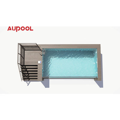 Acqua chiara mente chiara prefabbricato 20ft 40ft container di trasporto piscina con taglio