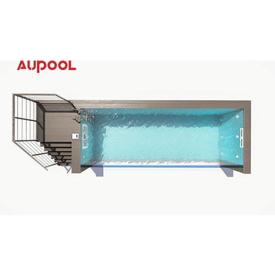 Acqua chiara mente chiara prefabbricato 20ft 40ft container di trasporto piscina con taglio