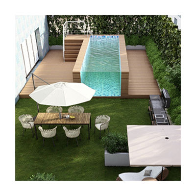 Densità di pannello acrilico 1,2 g/cm3 Piscina esterna in acciaio composito con macchina per piscine senza fine