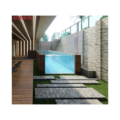Piastra acrilica Aupool Cornice Piscina con superficie in marmo intarsiata in giada