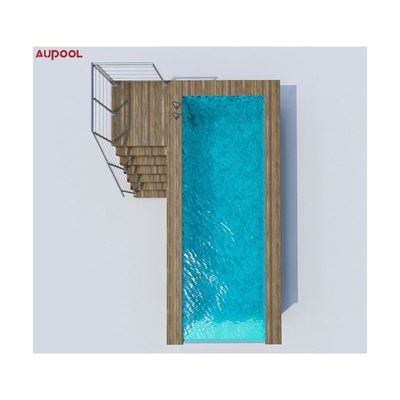 Piastra acrilica Aupool Cornice Piscina con superficie in marmo intarsiata in giada