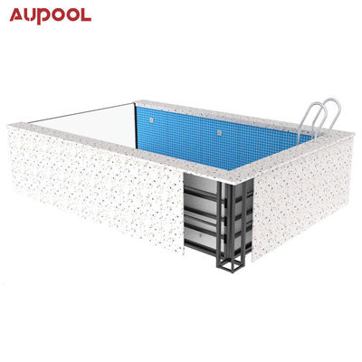 Piscina trasparente infinita fatta di materiale lucito puro al 100% per alberghi scuole e palestre