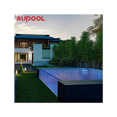 Piscina prefabbricata in acrilico trasparente per esterni con spessore del pannello personalizzato