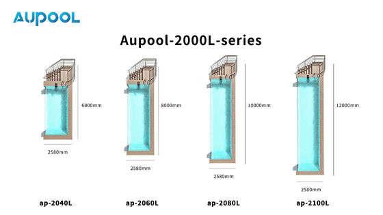 Piscina prefabbricata in acrilico trasparente per esterni con spessore del pannello personalizzato