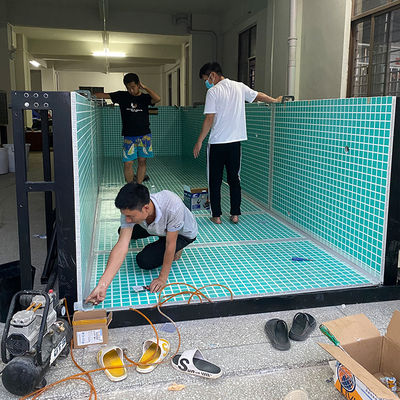 Piscine in acciaio inossidabile su misura con cartone di plastica in legno color caffè