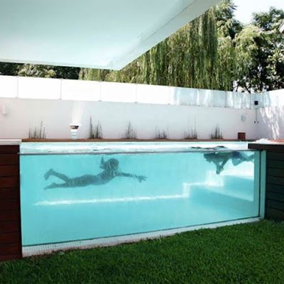 Giardino della villa personalizzato piscina acrilica esterna di grandi dimensioni con foglio di pannello