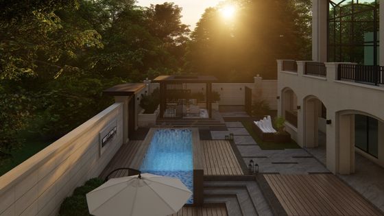Piscine acriliche trasparenti, di colore caffè, in legno, di plastica