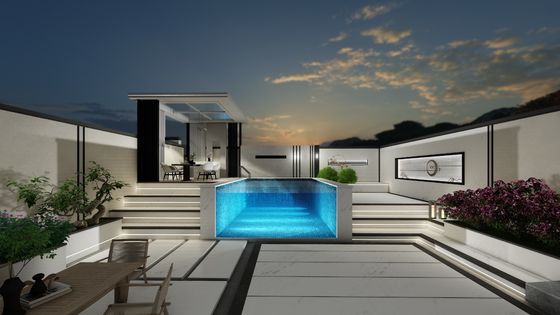 Piscine acriliche trasparenti, di colore caffè, in legno, di plastica