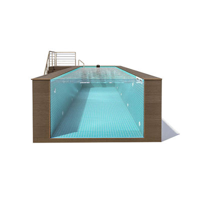 24m3 Capacità dell'acqua della piscina Piscina acrilica Pareti di vetro con spessore di 90 mm