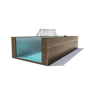 24m3 Capacità dell'acqua della piscina Piscina acrilica Pareti di vetro con spessore di 90 mm