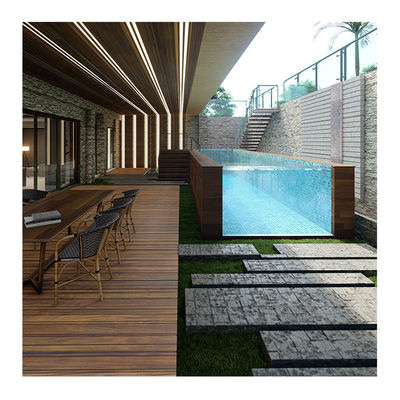 Lucite Acrylic Above Ground Container Modulare Home Pool con Disegno di Finestra a Parete Chiara