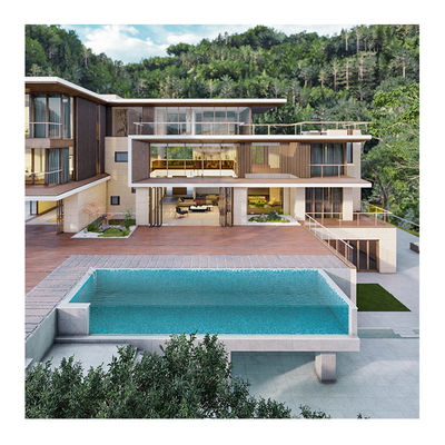 Lucite Acrylic Above Ground Container Modulare Home Pool con Disegno di Finestra a Parete Chiara