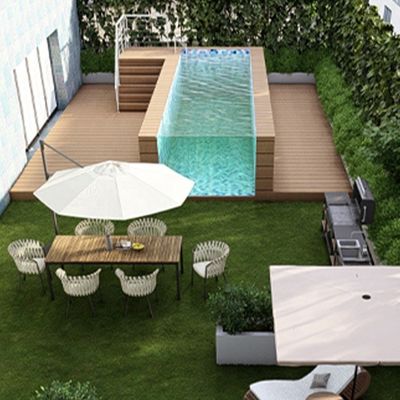 Piscine prefabbricate con pannello acrilico a 100 mm sopra il suolo