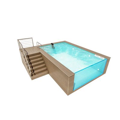 Piscina modulare prefabbricata di lusso con vetrina a pannelli acrilici e pannelli a modello di mosaica