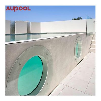 Piscine prefabbricate con telaio in acciaio montato con telaio in metallo con filtro acrilico e sabbia trasparente