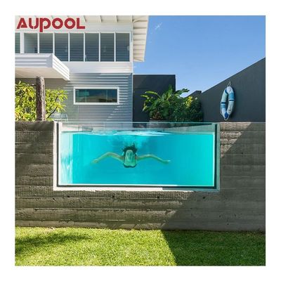 Piscine prefabbricate con telaio in acciaio montato con telaio in metallo con filtro acrilico e sabbia trasparente