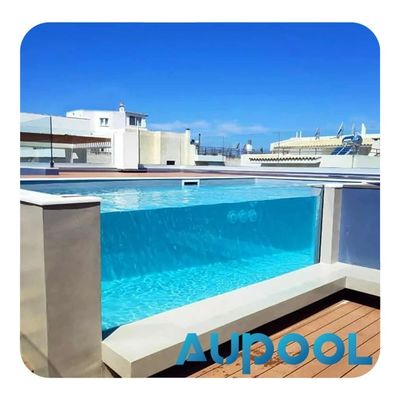 Villa privata giardino piscina in vetro acrilico resistente alle intemperie piscina a terra