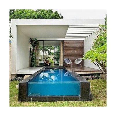 Villa privata giardino piscina in vetro acrilico resistente alle intemperie piscina a terra
