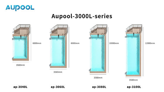 Piscina esterna in acrilico con facile installazione e struttura in acciaio inossidabile