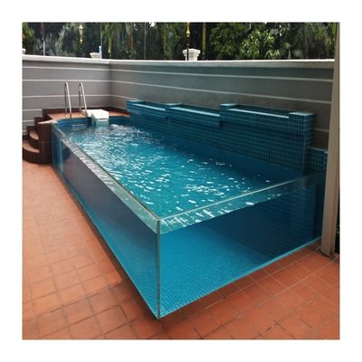 Pannello di vetro plexi PMMA infinito per piscina acrilica trasparente grande 0,32 FT