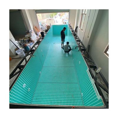 Piscina esterna su misura con foglio acrilico e illuminazione subacquea in contenitore da 20 piedi