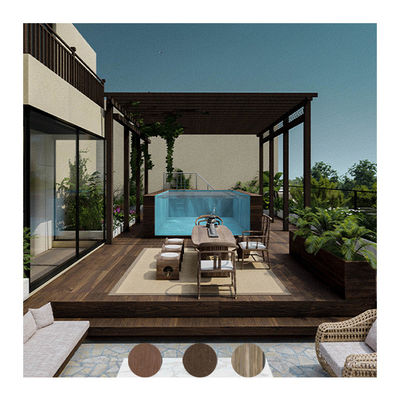 Custom Outdoor Living Solution Villa in legno prefabbricata con piscina acrilica in India