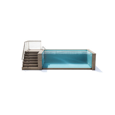Servizio di taglio struttura in acciaio piscina prefabbricata con finestra acrilica da 100 mm da AUPOOL OEM