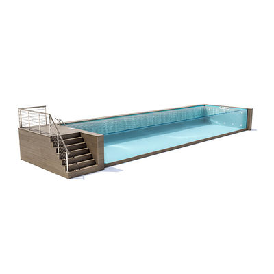 Servizio di taglio struttura in acciaio piscina prefabbricata con finestra acrilica da 100 mm da AUPOOL OEM
