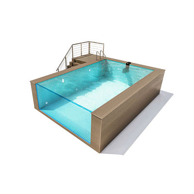 Trasmissione di luce elevata Living portatile modulare Container di trasporto piscina per giardino