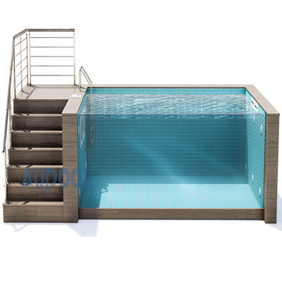 Piscine in cortile piscina acrilica prefabbricata per piscine di vetro in fibra di villa
